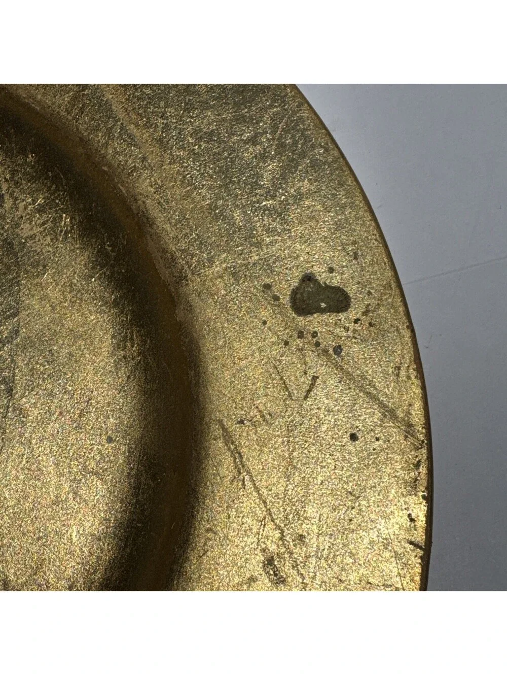 Pier 1 Imports VTG Gold Leaf Ceramic Charger Plate 13.5” Italy Set of 4 Holidays